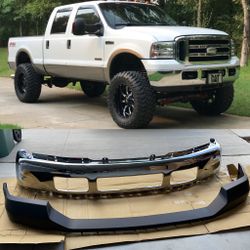 New Chrome Bumper plus Upper Bumper Pad For Ford F250 F(contact info removed) to 2007 and Ford Excursion 2005