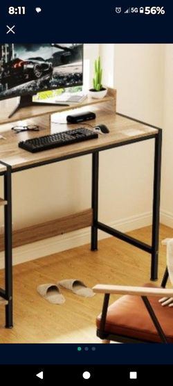 Computer Desk  Home Office Table with Storage, Desk with Monitor Stand, Adjustable Storage Space, Modern Design, Table is  New Seal Box