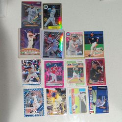 MLB Baseball Card Lot – 15 Cards, Inserts & Parallels