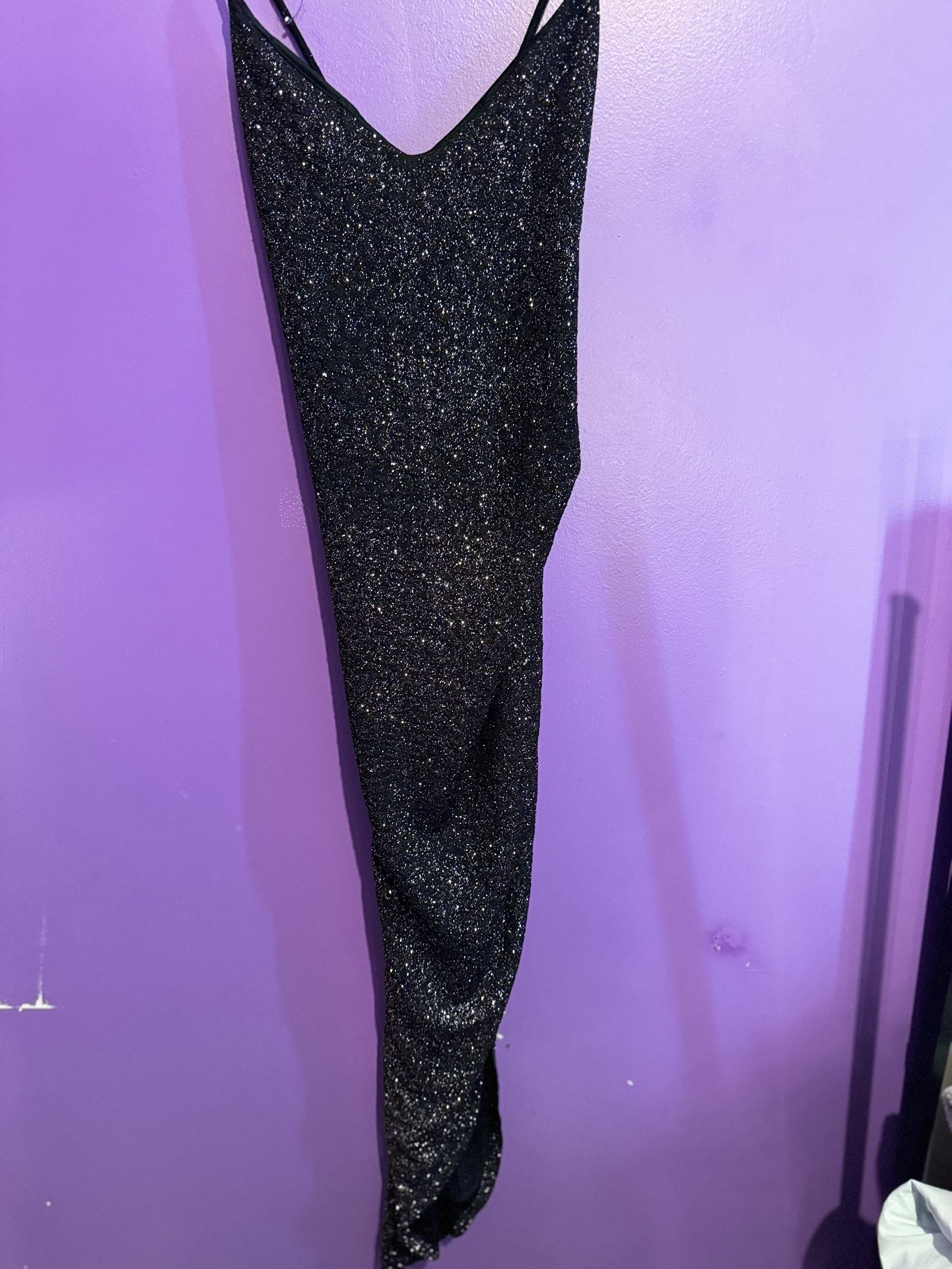 Black Form Fitting Sparkle Dress Size Medium