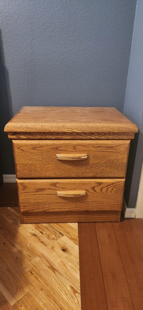 3 Piece Solid Oak Wood Bedroom Set