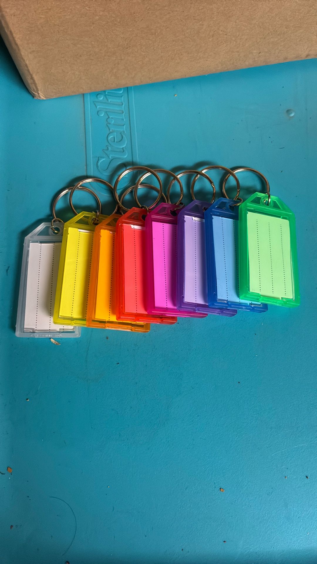 Key Rings Colored Coded W/ Labels