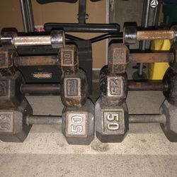 🚨Dumbbells For Sale and curling Bar