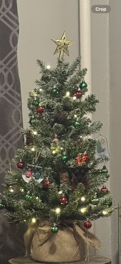 3 Ft LED Lights With Pinecones And Christmas Balls