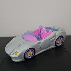Barbie Extra Silver Sparkle Car w Pool Trunk Winged Doors Convertible Mattel