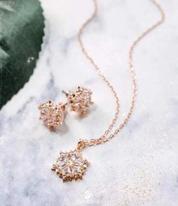 Swarovski Necklace And Earrings 