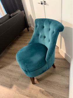 ✨ Elegant Teal Velvet Accent Chair | Tufted Lounge Chair | Modern Living Room Chair