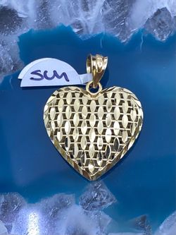 $450 Yellow Gold Heart Charm Pendant
