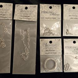 Sterling Silver Findings & Bracelets (Lot Sale)