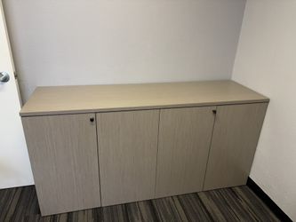 4 Storage Wood Cabinet With Keyes. NEW