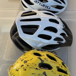 Helmets 4  2 Giro 1 Specialized 1 Specialized Kids