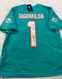 Miami Dolphins Tagovailoa Signed Jersey With Fanatics COA Brand New WT