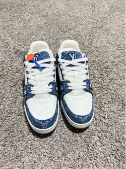 Louis Vuitton denim sneakers, blue size 10.5