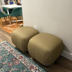 2 Vintage Ottomans 