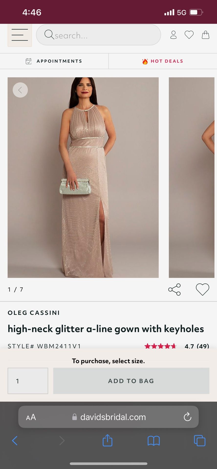 Brand new Unaltered Bridesmaid Dress