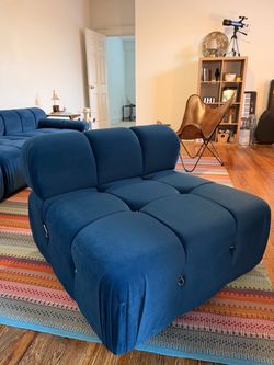 Blue Velvet  Modular Sofa