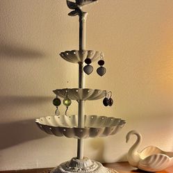 Shabby Chic Tiered Jewelry Stand
