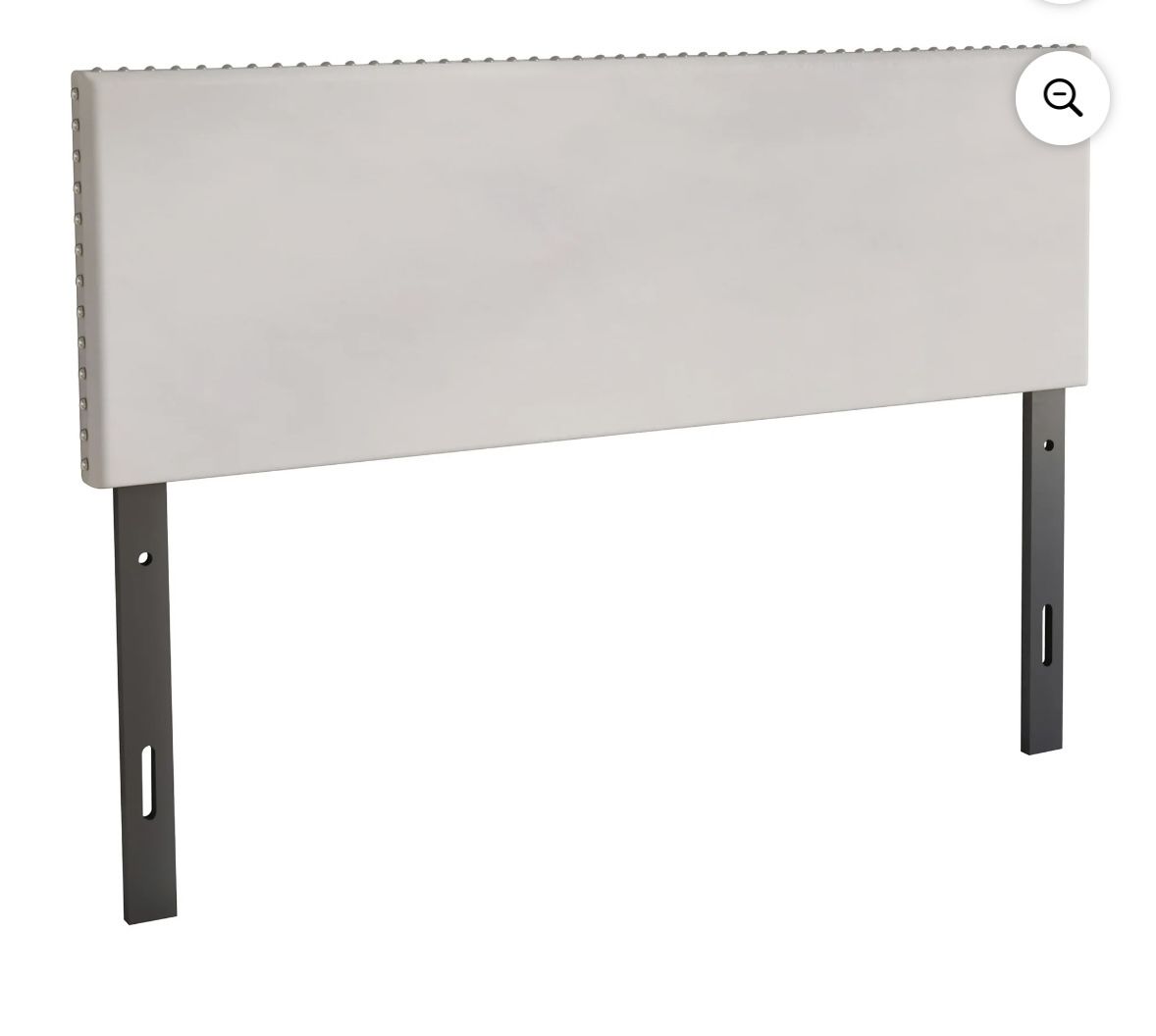 Upholstered Nailhead Trim Velvet Headboard, Beige, King