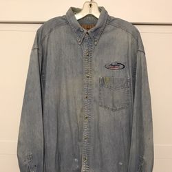Vintage Angels Denim Long Sleeve Button Up Shirt