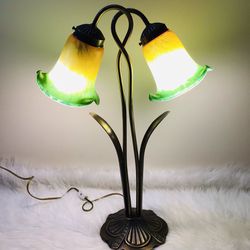Double Twisted Water Lily Tulip Lamp 