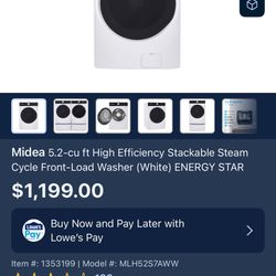 New Midea Washer