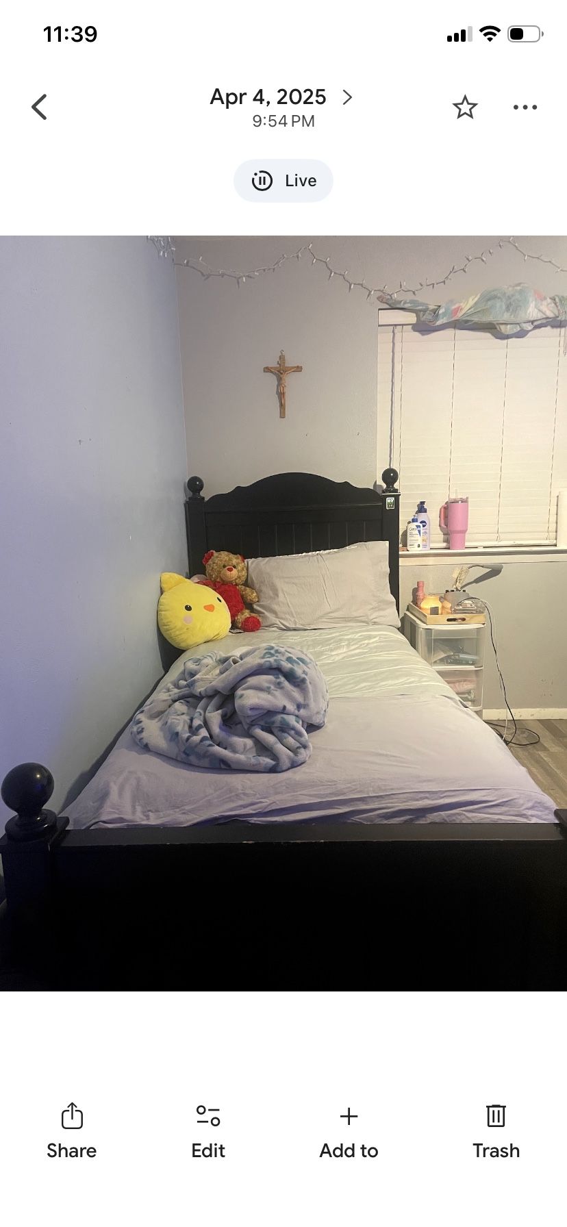 Bed Twin Black Frame