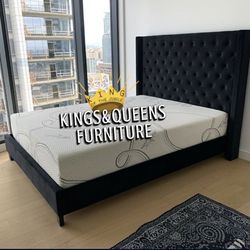 New Queen Bed Frame With Mattress 