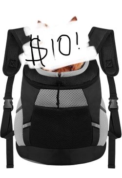 PetAmi Dog Front Carrier Backpack, Adjustable Dog Pet Cat Chest Carrier Backpack, Ventilated Dog Carrier For Hiking Camping Travel, Small Medium Dog P