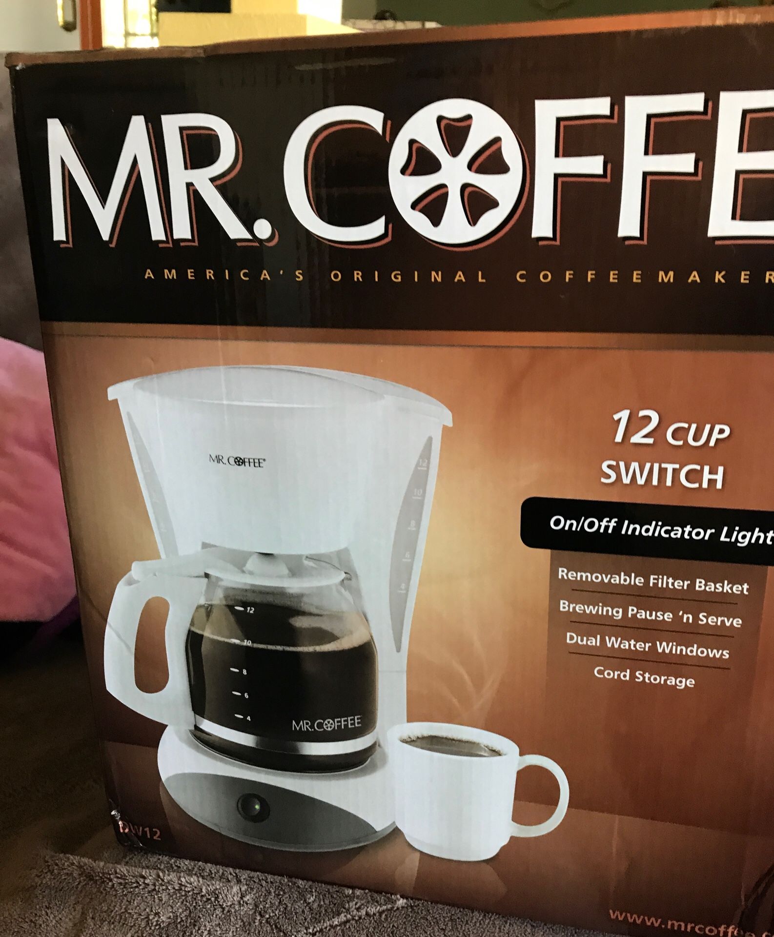 CAFETERA NUEVA MARCA MR.COFFEE PARA 12 TAZAS.