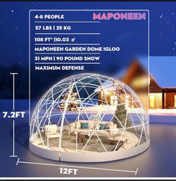 12Ft Garden Dome with lights
