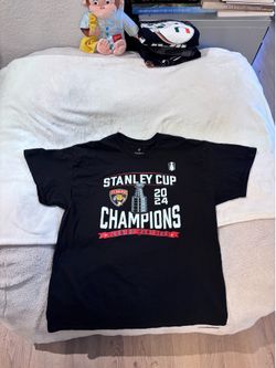 Fanatics Florida Panthers 2024 Stanley Cup Champions T-Shirt Black XL NHL Hockey
