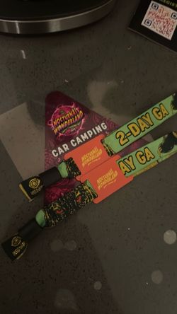 Nocturnal Wonderland Car Camping + 2 GA tickets