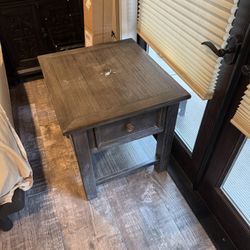 Solid Wood Nightstand 
