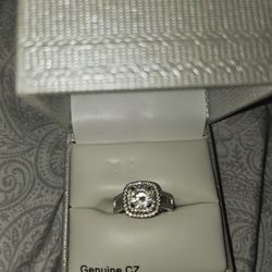 Sterling Silver CZ Ring (Size 6)