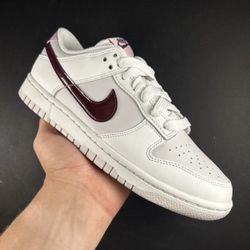 Women's Nike Dunk Low Retro SE Shoes - Summit White/Plum Chalk - Size 6.5, 7, 8, 8.5