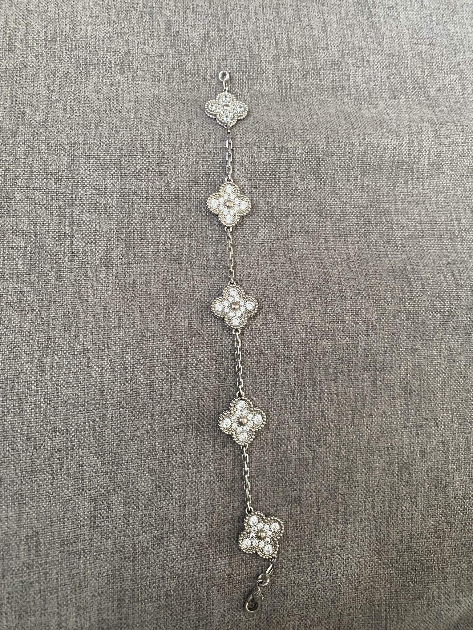Silver and diamond Van Cleef bracelet