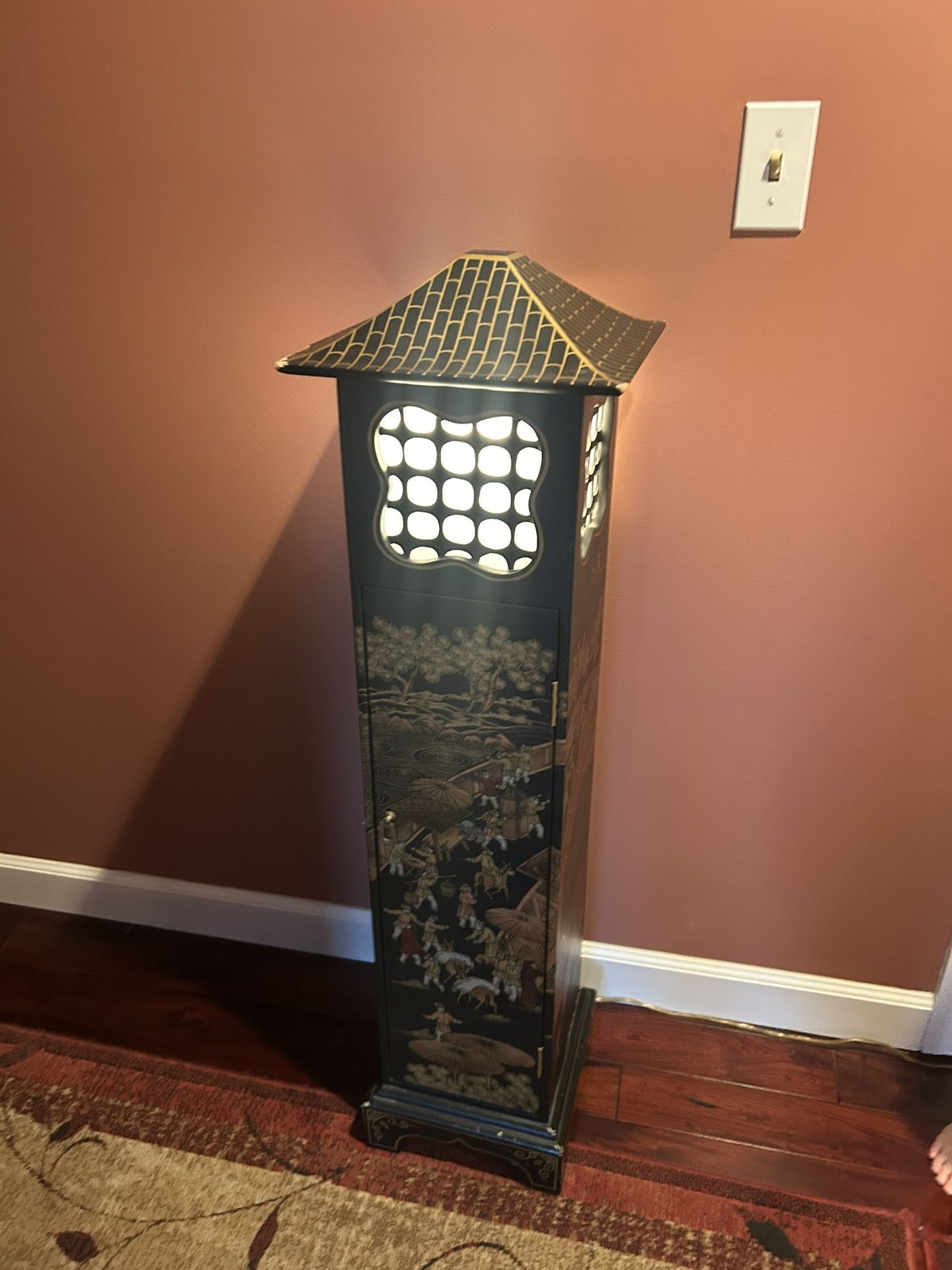 “CD Holder” & Other Storage Shelving Unit With Light, Japanese Style Furniture Piece