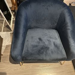 blue armchair 