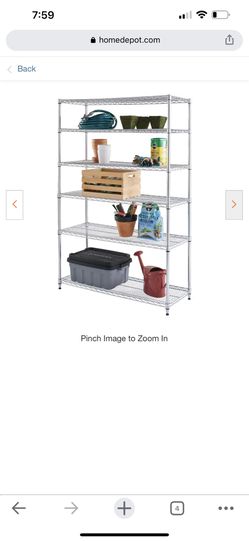 Chrome 6-Tier Heavy Duty Metal Wire Shelving Unit (48 in. W x 72 in. H x 18 in. D)