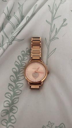 Michael Kors Portia rose-gold pavé heart watch