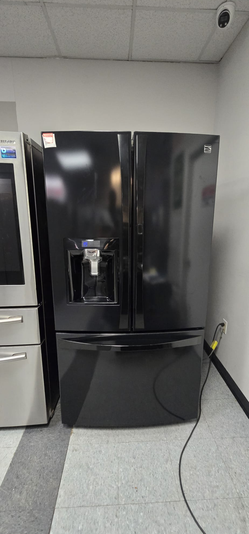 Kenmore Elite French Door Fridge – Black, Ice/Water Dispenser