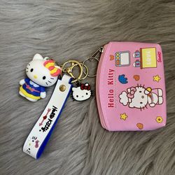 Hello Kitty Keychain With Coins Purse