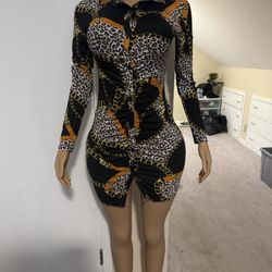 Baddie Fitted Button Up Dress 