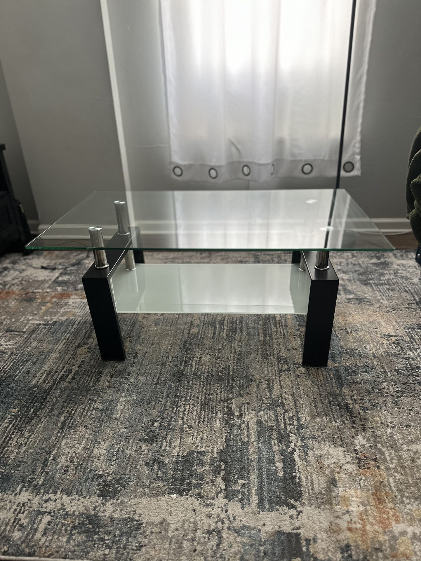 Tempered Glass Coffee Table. Two Tier. 