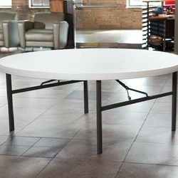 Big Cookout Table Heavy Duty ROUND FOLDABLE 6' Feet