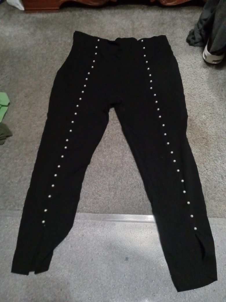 3XL Black Pant With Pearls