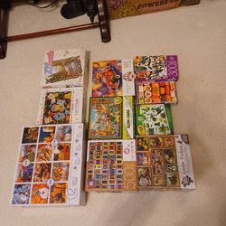 10 Boxes Of Puzzle Lot