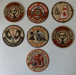Star Wars Oga's Cantina Coasters (Set of 7) - Galaxy's Edge - Theme Park Exclusive - Excellent