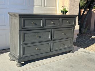 Dovetailed Gray Dresser - Solid Wood