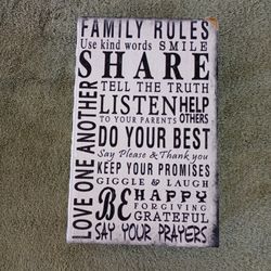 Family Rules Book Coffee Table Hidden Storage Box